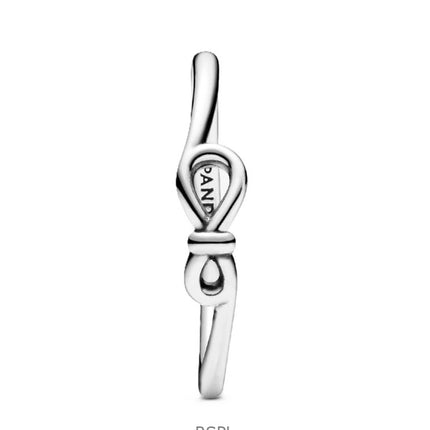 Anello Pandora Infinity Knot con argento sterling bianco P-198898C00-54 da donna