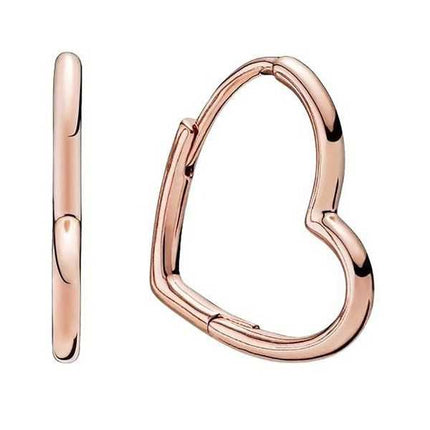 Orecchini a cerchio asimmetrici a forma di cuore Pandora 288307 per donna