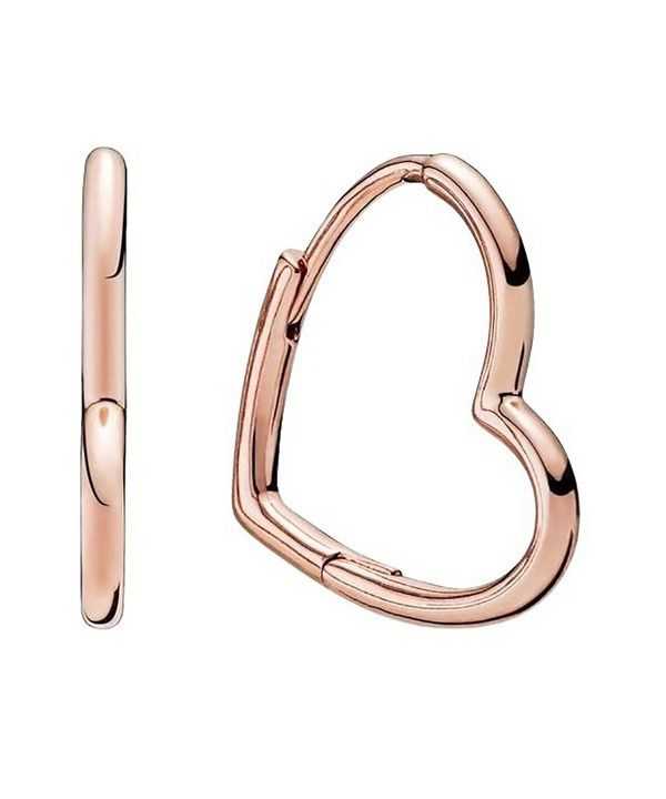 Orecchini a cerchio asimmetrici a forma di cuore Pandora 288307 per donna