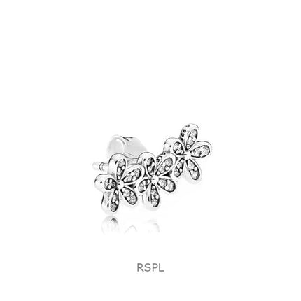 Orecchini a bottone Pandora Daisy Flower con zirconi cubici trasparenti P-290744CZ da donna