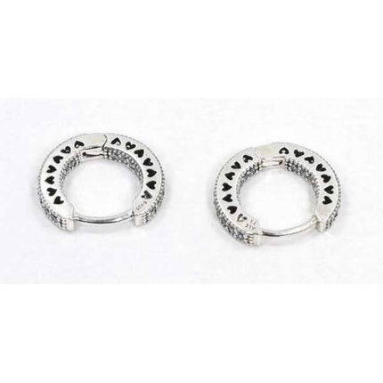 Orecchini a cerchio Pandora Pave Heart 296317CZ per donna