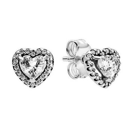 Orecchini a bottone Pandora Elevated Heart 298427C01 per donna