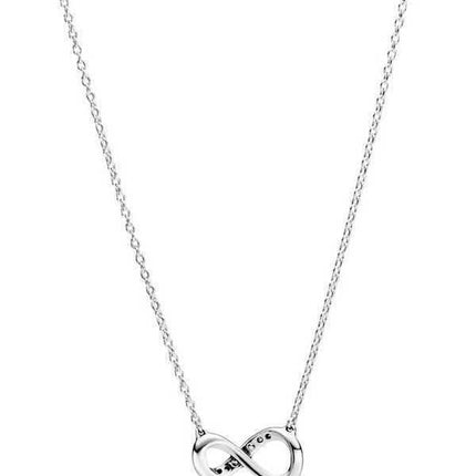 Pandora Moments Infinity Sterling Silver Collier Collana con Zirconia Cubica Trasparente 398821C01-50 per Donna