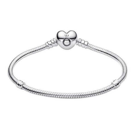 Bracciale Pandora Moments in argento con chiusura a forma di cuore 590719-17 per donna