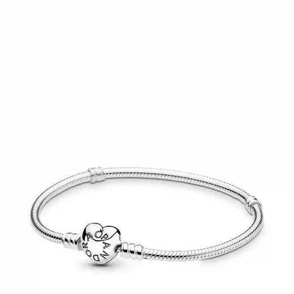 Pandora Moments Bracciale a catena a serpente con chiusura a cuore 590719-21 per donna