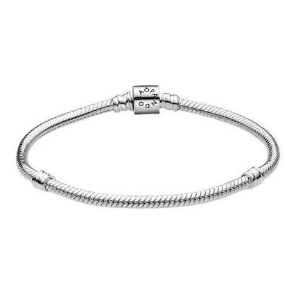 Pandora Moments Barrel Clasp Bracciale a catena a serpente 598816C00-20 per donna