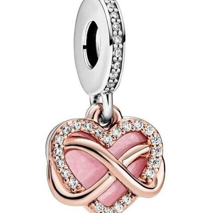 Pandora Charm pendente a forma di cuore infinito scintillante con zirconia cubica trasparente 788878C01 per donna