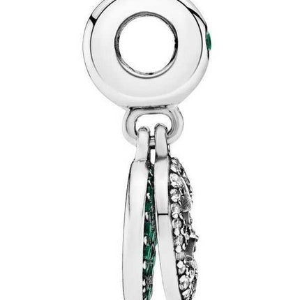 Pandora Argento Lucky Four Leaf Clover Ciondolo Zirconia cubica 797906NRGMX Per Donna