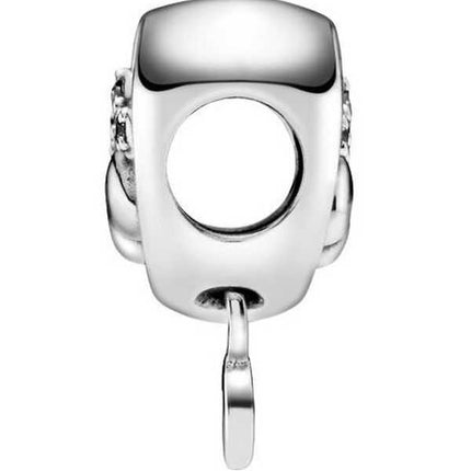 Pandora Charm con impronta di zampa scintillante e cuore con zirconi cubici trasparenti 798873C01 per donna