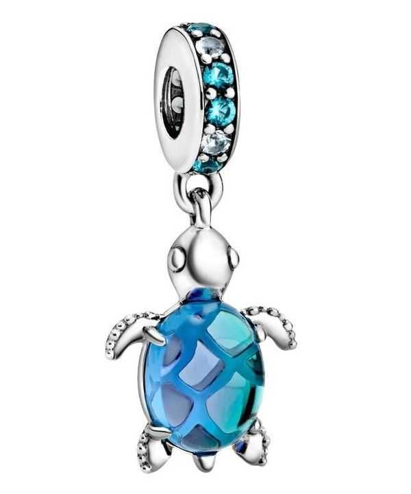Pandora Murano Glass Sea Turtle Charm pendente 798939C01 per donna