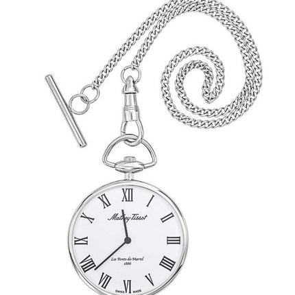 Orologio da tasca unisex Mathey-Tissot in acciaio inossidabile con quadrante bianco al quarzo P3ABR