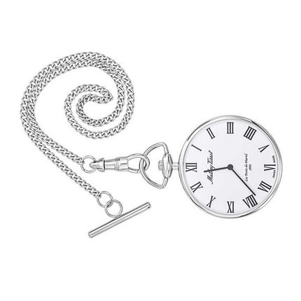 Orologio da tasca unisex Mathey-Tissot in acciaio inossidabile con quadrante bianco al quarzo P3ABR