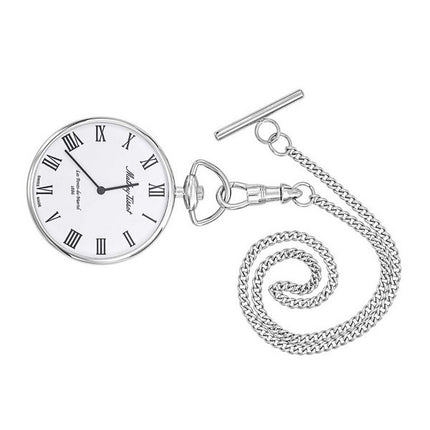 Orologio da tasca unisex Mathey-Tissot in acciaio inossidabile con quadrante bianco al quarzo P3ABR
