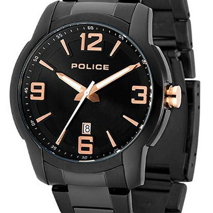 Orologio da uomo in acciaio inossidabile al quarzo PL15292JS-02M di polizia Business Reign