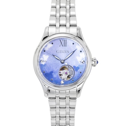 Orologio da donna Citizen in edizione limitata in acciaio inossidabile con quadrante blu chiaro e quadrante automatico PR1040-88N