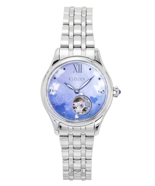 Orologio da donna Citizen in edizione limitata in acciaio inossidabile con quadrante blu chiaro e quadrante automatico PR1040-88N