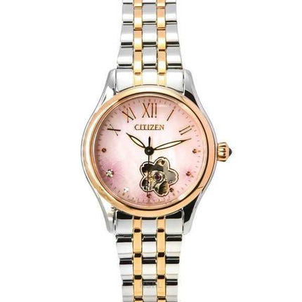 Orologio da donna Citizen Limited Edition Diamond Accent Madreperla rosa Open Heart Dial Automatic PR1044-87Y