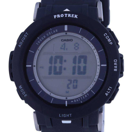 Orologio da uomo Casio Protrek Digital Silicon quadrante nero solare PRG-30-1 PRG30-1 100M