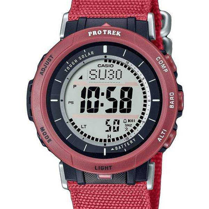 Orologio da uomo Casio Pro Trek quadrante nero digitale a energia solare PRG-30B-4 PRG30B-4 200M