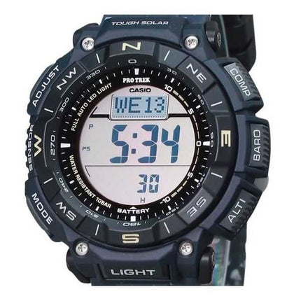 Casio ProTrek Climber Line Orologio da uomo digitale con cinturino in silicone blu Tough Solar PRG-340SC-2 100M
