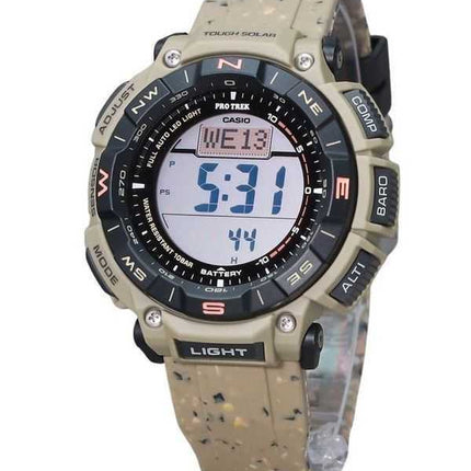 Casio ProTrek Climber Line Orologio digitale beige con cinturino in silicone Tough Solar PRG-340SC-5 100M da uomo