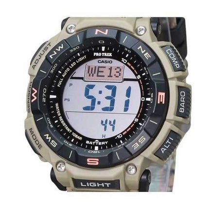 Casio ProTrek Climber Line Orologio digitale beige con cinturino in silicone Tough Solar PRG-340SC-5 100M da uomo