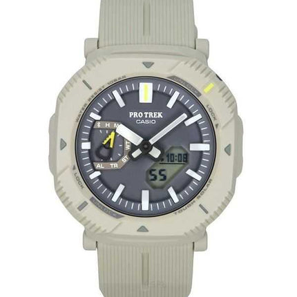 Casio Pro Trek Analog Digital Smartphone Link Cinturino in resina Quadrante grigio Orologio da uomo Tough Solar PRJ-B001-7 100M