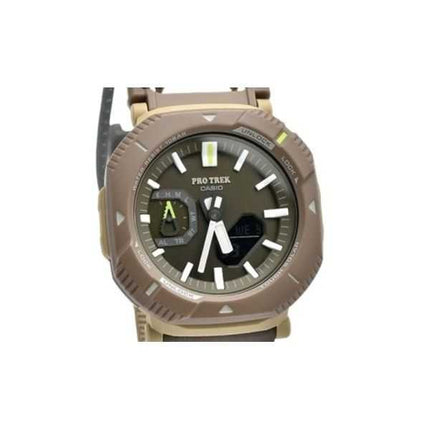 Casio Pro Trek Analog Digital Smartphone Link Cinturino in tessuto Quadrante verde Tough Solar PRJ-B001B-5 100M Orologio unisex