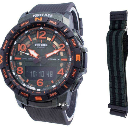 Orologio da uomo al quarzo con bussola digitale Casio PROTREK Quad Sensor PRT-B50FE-3