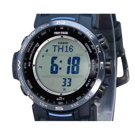 Casio ProTrek Climber Line Digital Blue Bio Based Resin Tough Solar PRW-35Y-2 Orologio da uomo 100M
