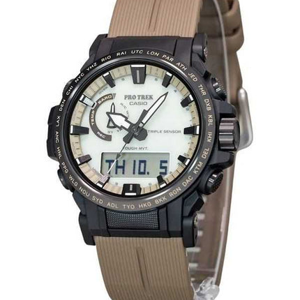 Orologio da uomo Casio Protrek Climber Line cinturino in resina a base biologica quadrante luminoso completo solare PRW-61LD-5 1