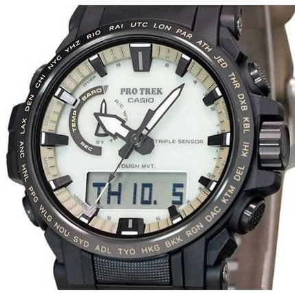 Orologio da uomo Casio Protrek Climber Line cinturino in resina a base biologica quadrante luminoso completo solare PRW-61LD-5 1