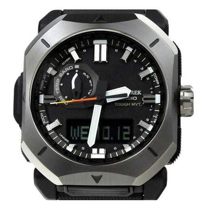Casio ProTrek Analog Digital Nero Resina a base biologica Quadrante grigio Orologio da uomo Tough Solar PRW-6900Y-1 100M