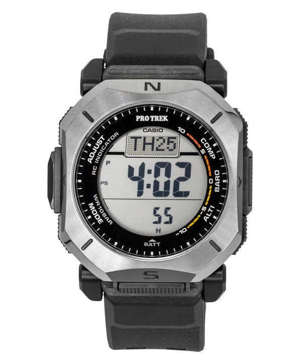Orologio da uomo Casio Pro Trek Digitale Radiocontrollato con Cinturino in Gomma e Alimentazione Solare PRW-69Y-1 100M