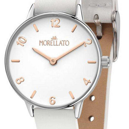Morellato Ninfa Quadrante Bianco Cinturino In Pelle Quarzo R0151141529 Orologio Donna