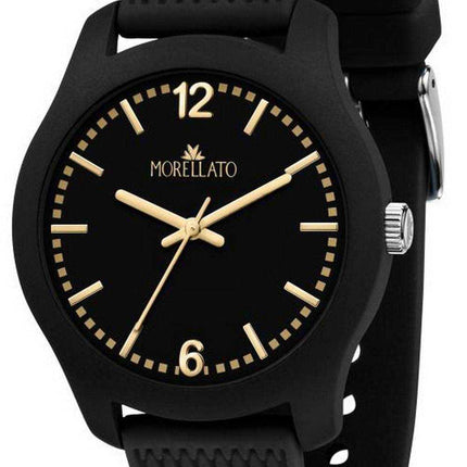 Morellato Orologio da uomo con cinturino in plastica quadrante nero morbido al quarzo R0151163006