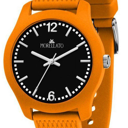 Morellato Soft quadrante nero cinturino in plastica quarzo R0151163007 Orologio da uomo