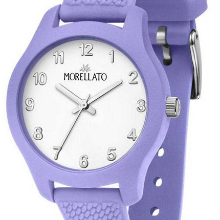 Morellato Morbido quadrante bianco cinturino in plastica quarzo R0151163515 Orologio da donna