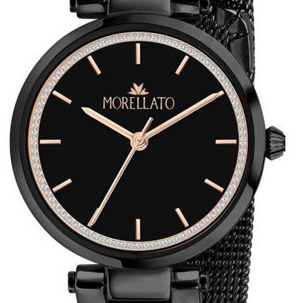 Morellato Shine quadrante nero in acciaio inossidabile al quarzo R0153162501 Orologio da donna