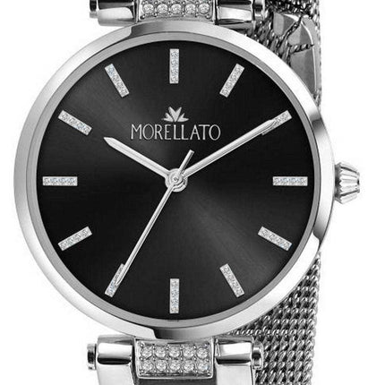Morellato Shine quadrante nero in acciaio inossidabile al quarzo R0153162505 Orologio da donna