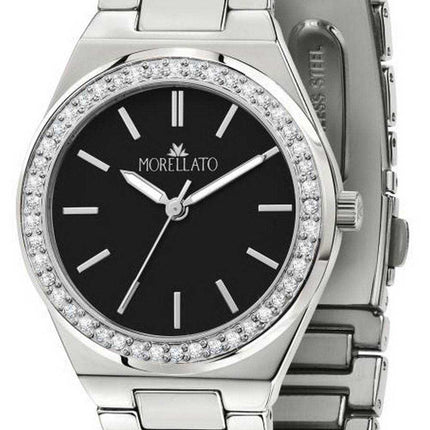 Morellato Ego quadrante nero in acciaio inossidabile al quarzo R0153164502 Orologio da donna