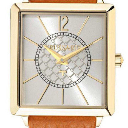 Orologio da donna Trussardi T-Princess quadrante argento cinturino in pelle al quarzo R2451119505