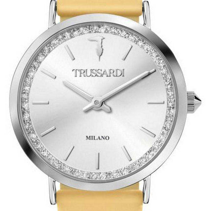 Orologio Trussardi T-Motif Quadrante Argento Cinturino in Gomma Quarzo R2451140503 Donna