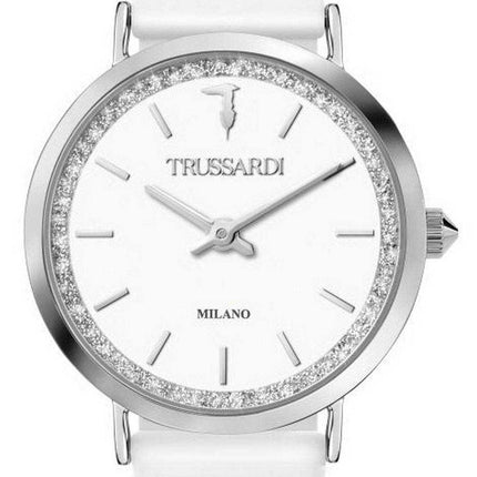 Orologio Trussardi T-Motif Quadrante Argento Cinturino in Gomma Quarzo R2451140504 Donna
