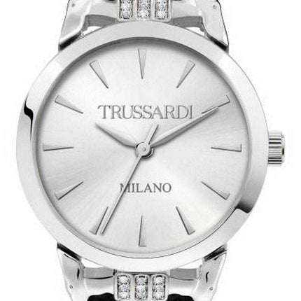 Orologio da donna Trussardi T-Original quadrante argento con cinturino in pelle al quarzo R2451142501