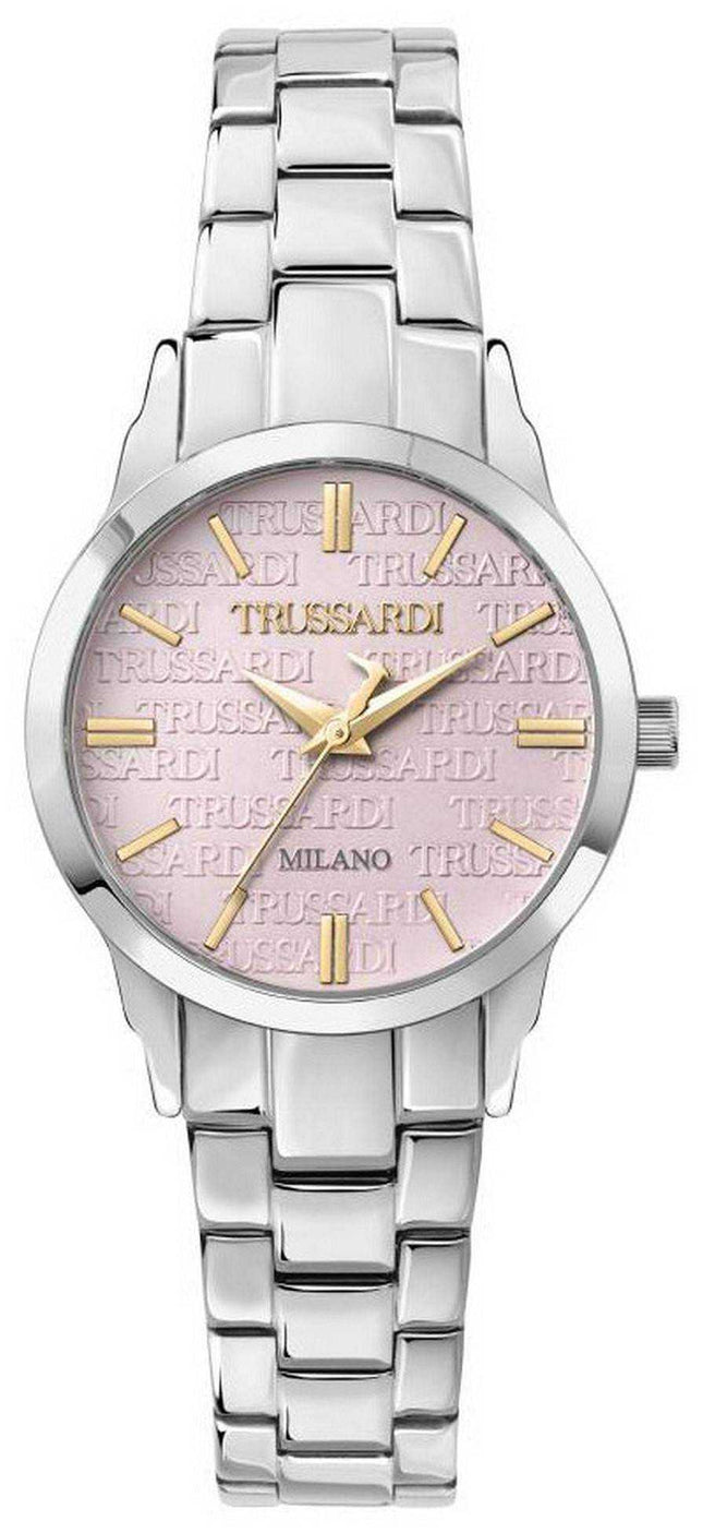 Orologio da donna Trussardi T-Bent rosa in acciaio inossidabile con quadrante al quarzo R2453141508