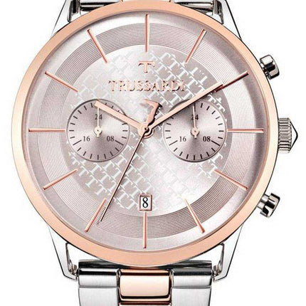 Orologio da uomo Trussardi T-World Chronograph Pink Dial Two Tone Stainless Steel Quartz R2473616002