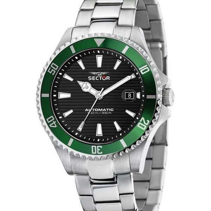 Orologio da uomo Sector 230 automatico in acciaio inossidabile con quadrante nero automatico R3223161008 100M