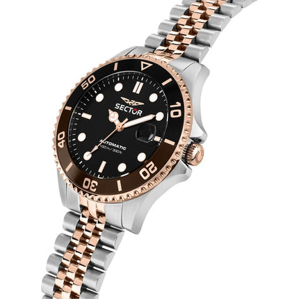 Orologio da uomo Sector 230 Two Tone Stainless Steel Black Dial Automatic R3223161014 100M