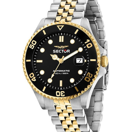 Orologio da uomo Sector 230 Two Tone Stainless Steel Black Dial Automatic R3223161015 100M